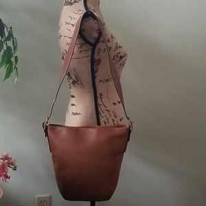 Coach Shoulder Leather Bucket Bag